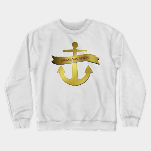 Royal Vacation Anchor Crewneck Sweatshirt by Laybov